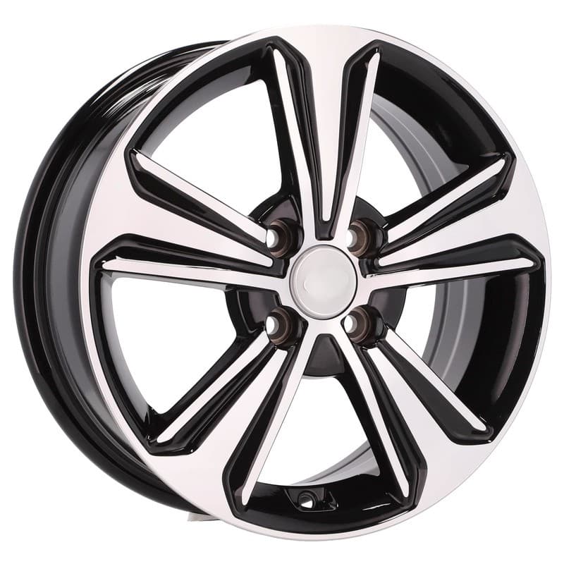 4 jantes 6.0 15 4x100 design hyundai noir brillant