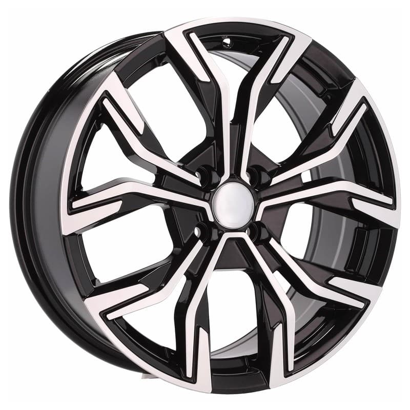 4 jantes 6.5 15 4x100 design renault noir brillant