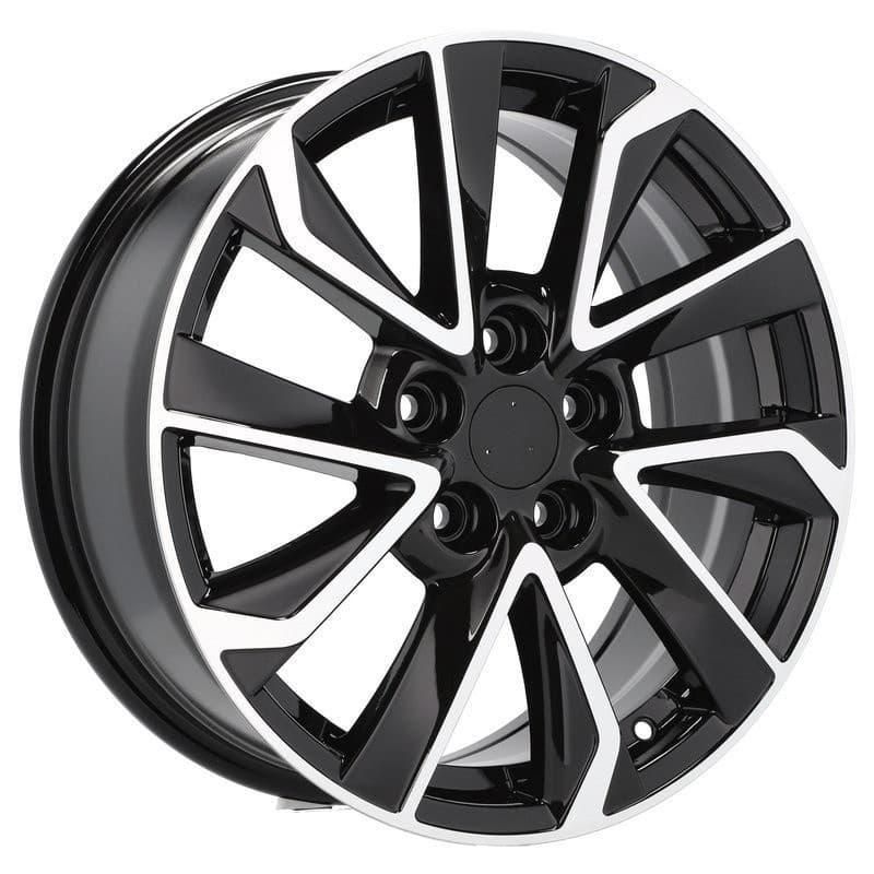 4 jantes 7.5 18 5x114.3 design toyota noir brillant