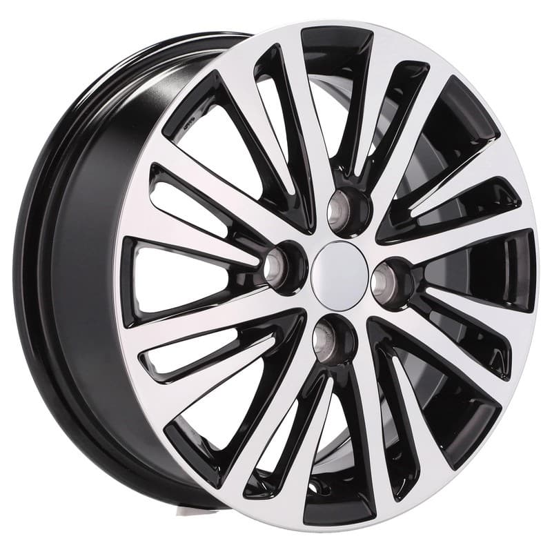 4 jantes 5.5 14 4x100 design toyota noir brillant