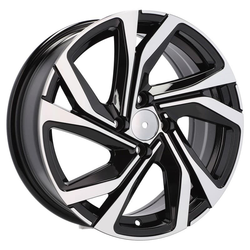 4 jantes 6.5 16 4x100 design renault noir brillant