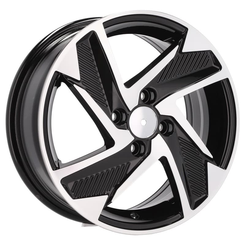 4 jantes 6.0 15 4x100 design hyundai noir brillant