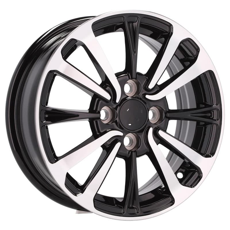 4 jantes 5.5 14 4x100 design toyota noir brillant