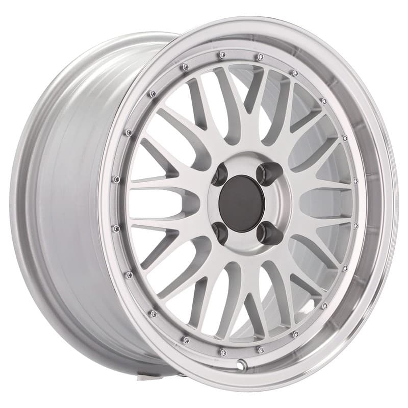 4 jantes 6.5 15 4x100 fluotournage argent brillant
