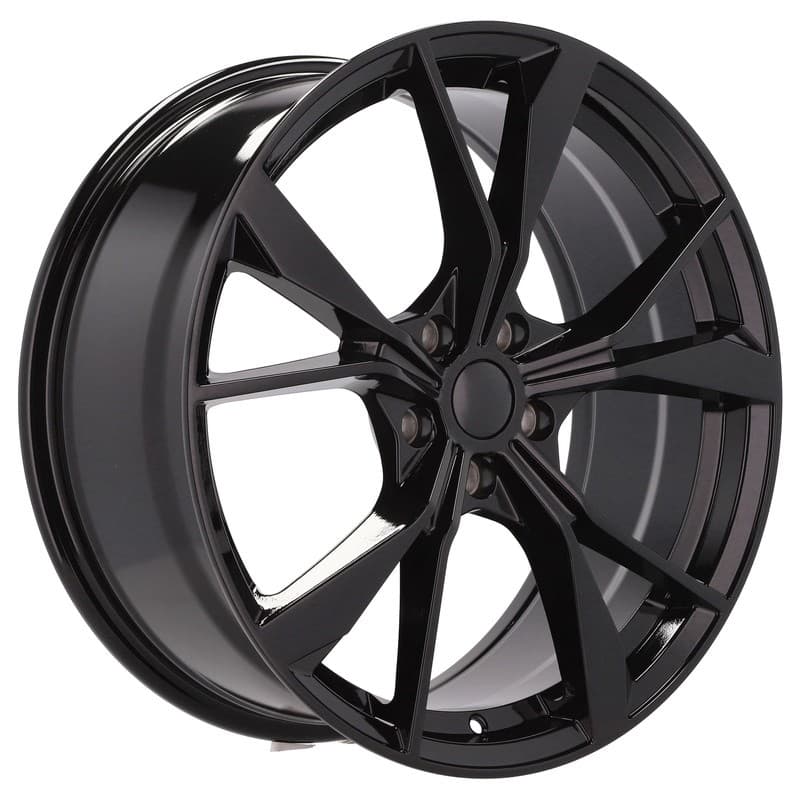 4 jantes 7.5 18 5x112 design volkswagen noir brillant
