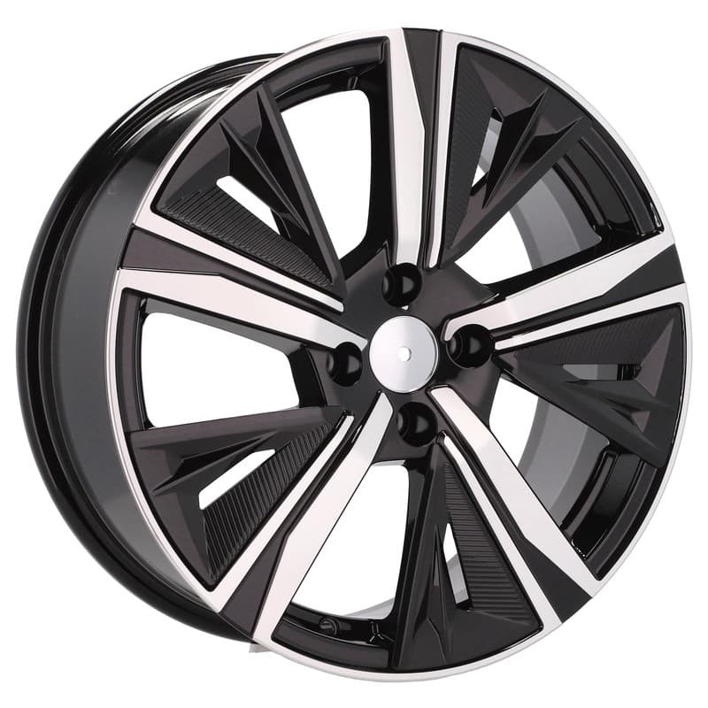 4 jantes 7.5 18 4x108 design peugeot noir brillant