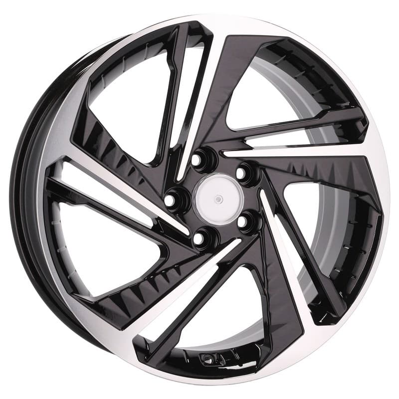 4 jantes 7.0 17 5x114.3 design hyundai noir brillant