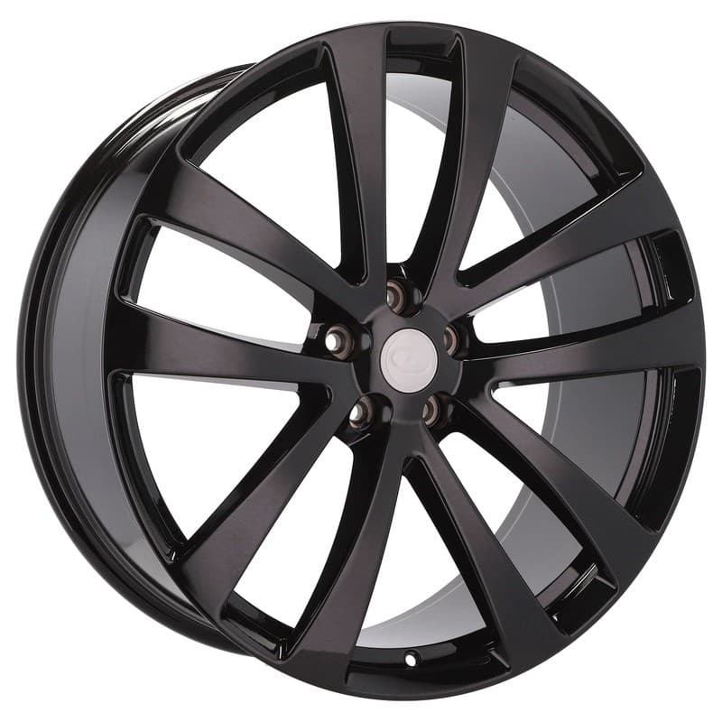 4 jantes 9.5 22 5x120 design land rover noir brillant