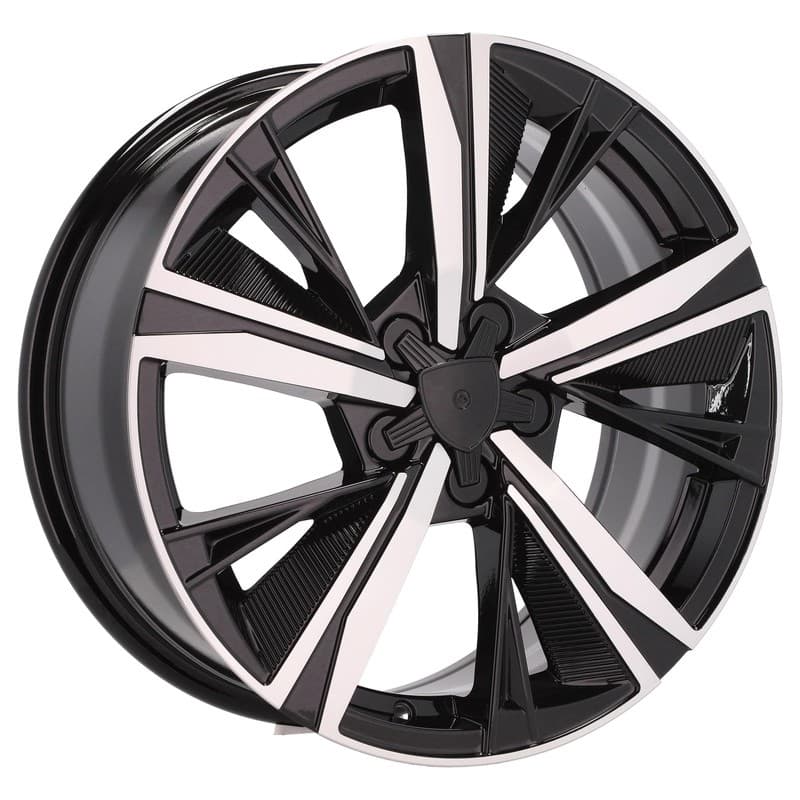 4 jantes 7.5 17 5x108 design peugeot noir brillant