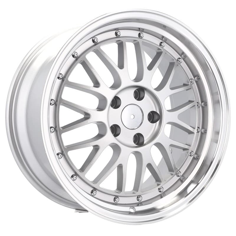 4 jantes 7.5 17 5x112 fluotournage argent brillant