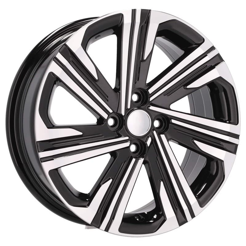 4 jantes 5.5 14 4x100 design toyota noir brillant