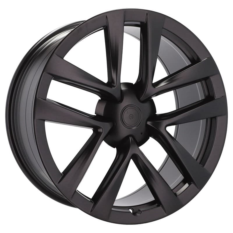 4 jantes 9.0 22 5x120 design tesla fluotournage noir mat