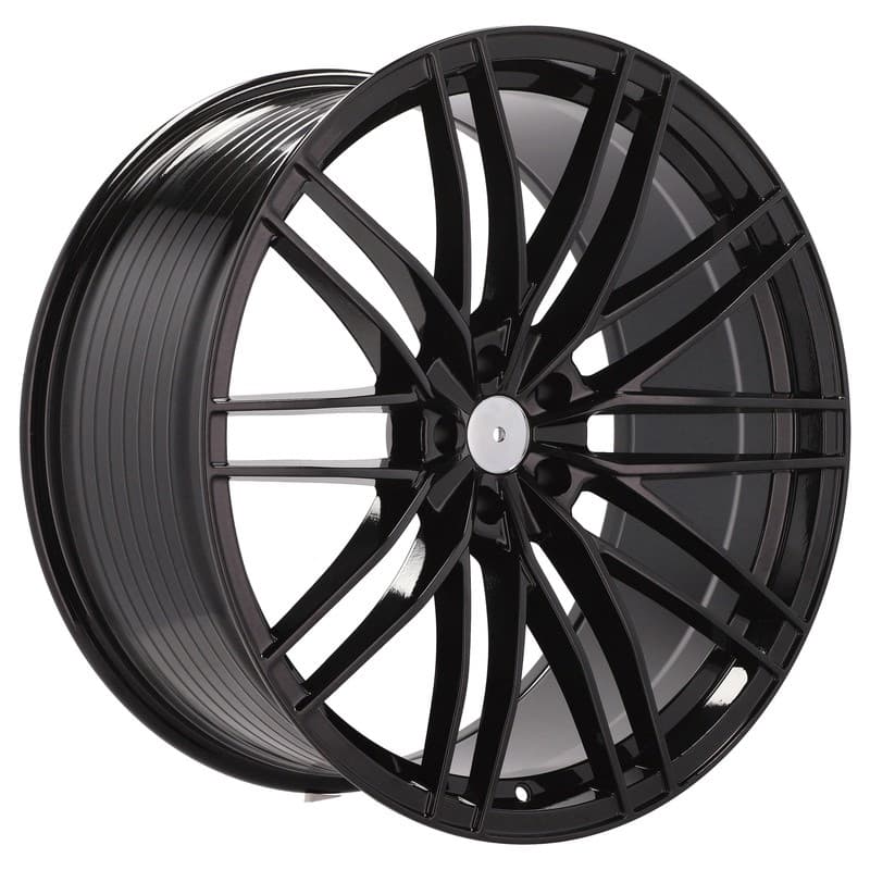 4 jantes 10.0 22 5x112 design audi fluotournage noir brillant
