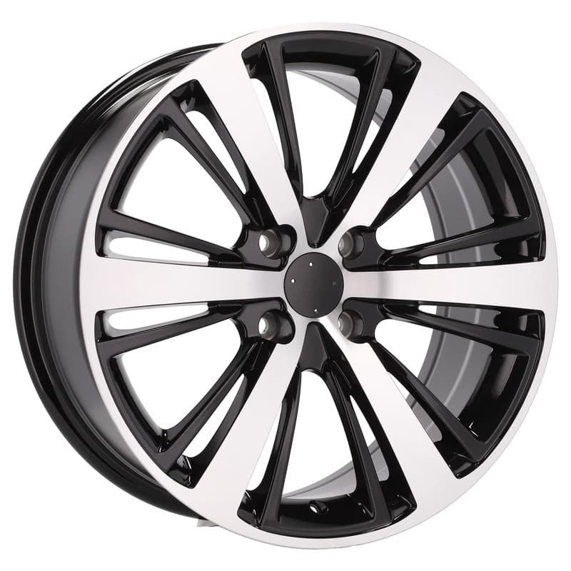 4 jantes 7.5 18 4x108 design peugeot noir brillant