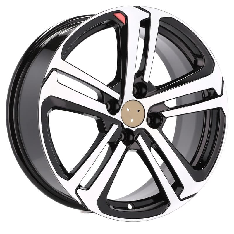 4 jantes 6.5 16 4x108 design peugeot noir brillant