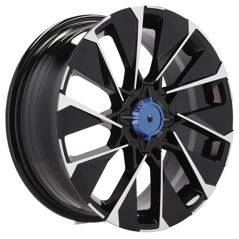 4 jantes 6.5 16 4x100 design renault noir brillant