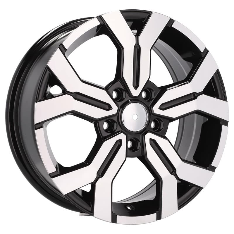 4 jantes 6.5 17 5x114.3 design dacia noir brillant