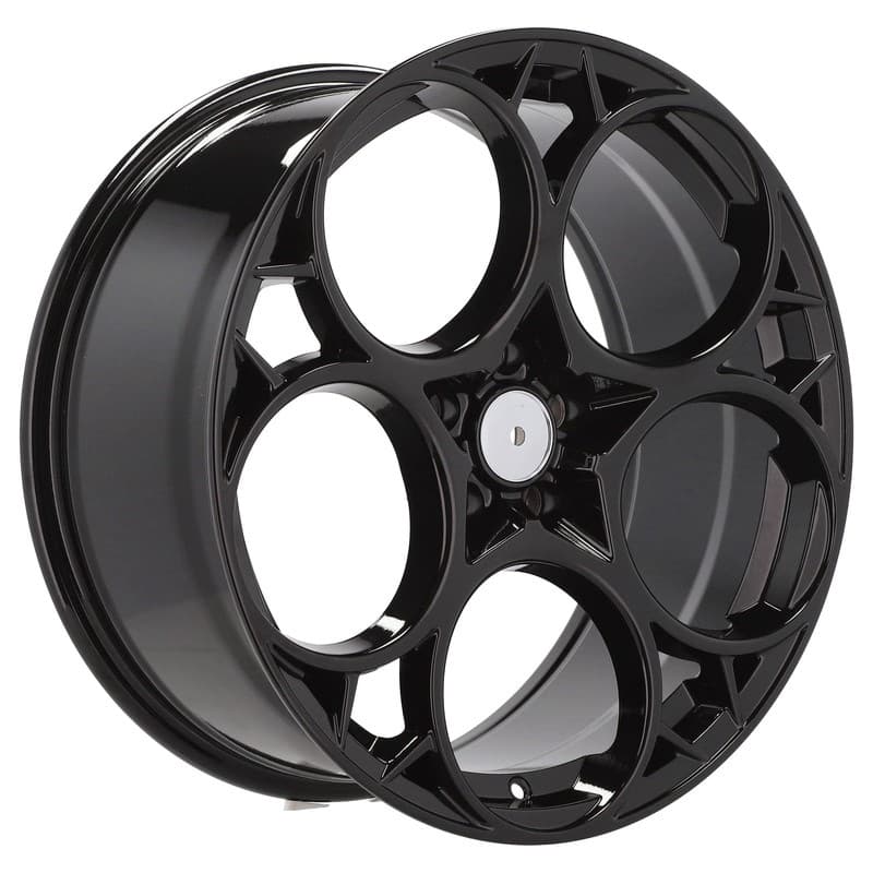 4 jantes 8.5 20 5x110 design alfa romeo noir brillant