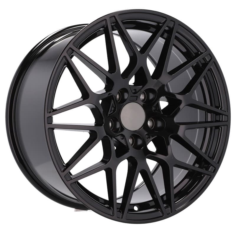 4 jantes 7.5 17 5x112 design bmw fluotournage noir brillant