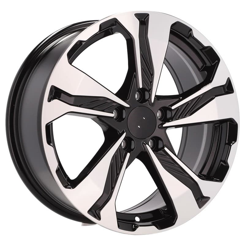 4 jantes 7.5 17 5x114.3 design honda noir brillant