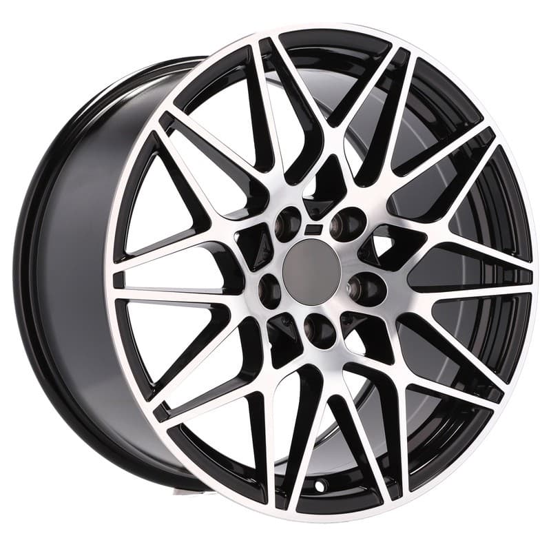 4 jantes 7.5 17 5x120 design bmw fluotournage noir brillant