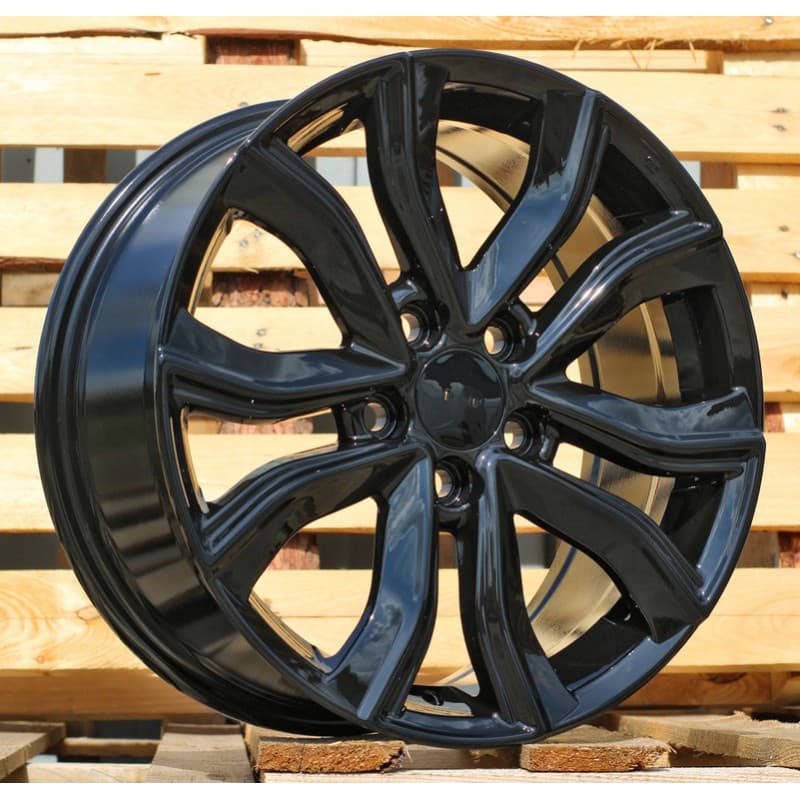 4 jantes 7.5 17 5x114.3 design honda noir brillant