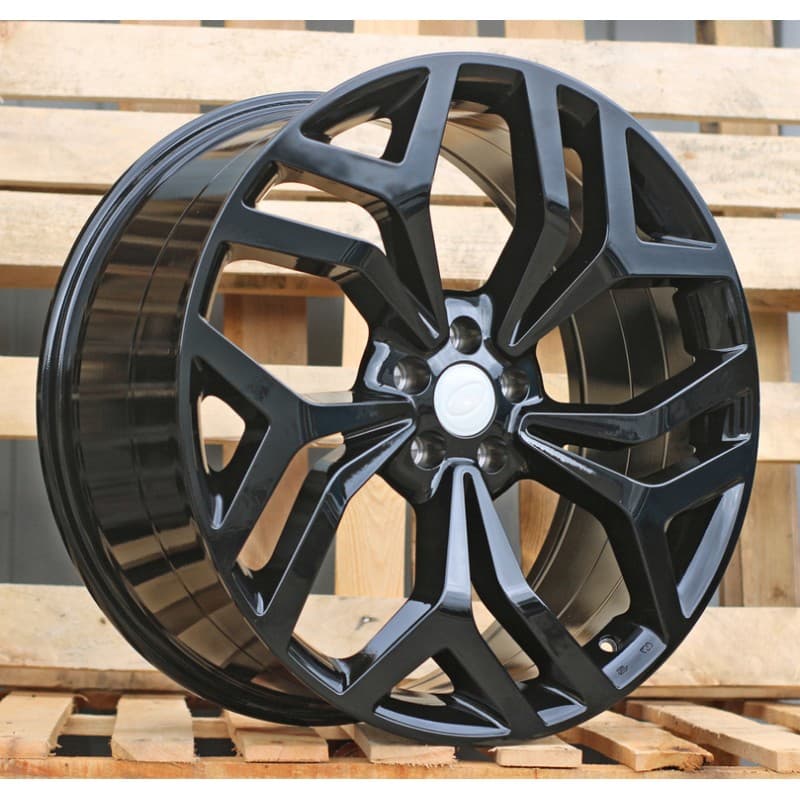 4 jantes 9.5 21 5x108 design land rover noir brillant