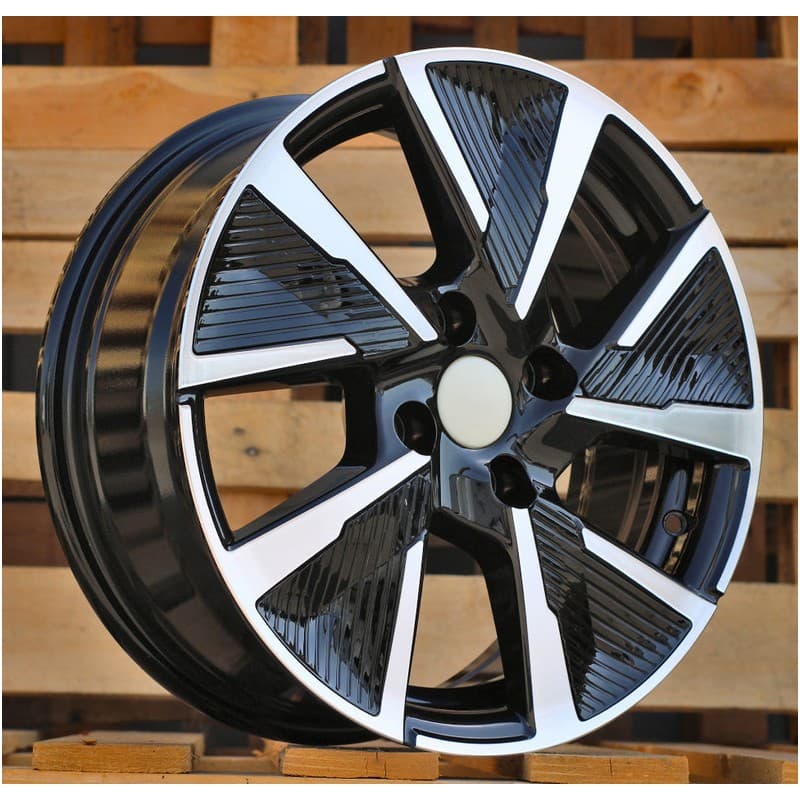 4 jantes 7.0 17 4x108 design peugeot noir brillant