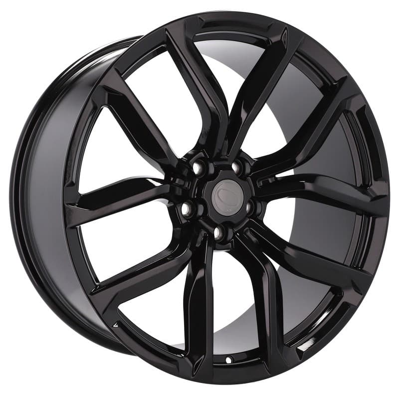 4 jantes 10.0 22 5x120 design land rover noir brillant