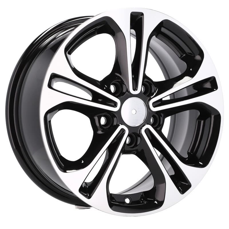 4 jantes 6.5 15 5x114.3 design hyundai noir brillant