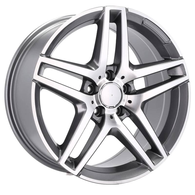 4 jantes 9.5 19 5x112 design mercedes gris brillant