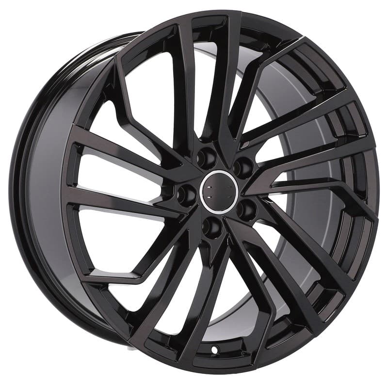 4 jantes 10.0 22 5x112 design audi fluotournage noir brillant