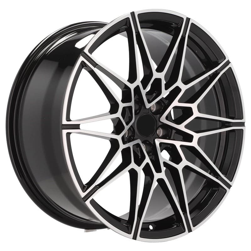 4 jantes 8.5 20 5x112 design bmw forgé noir brillant
