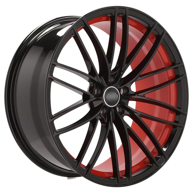 4 jantes 9.5 21 5x112 design abt forgé noir brillant