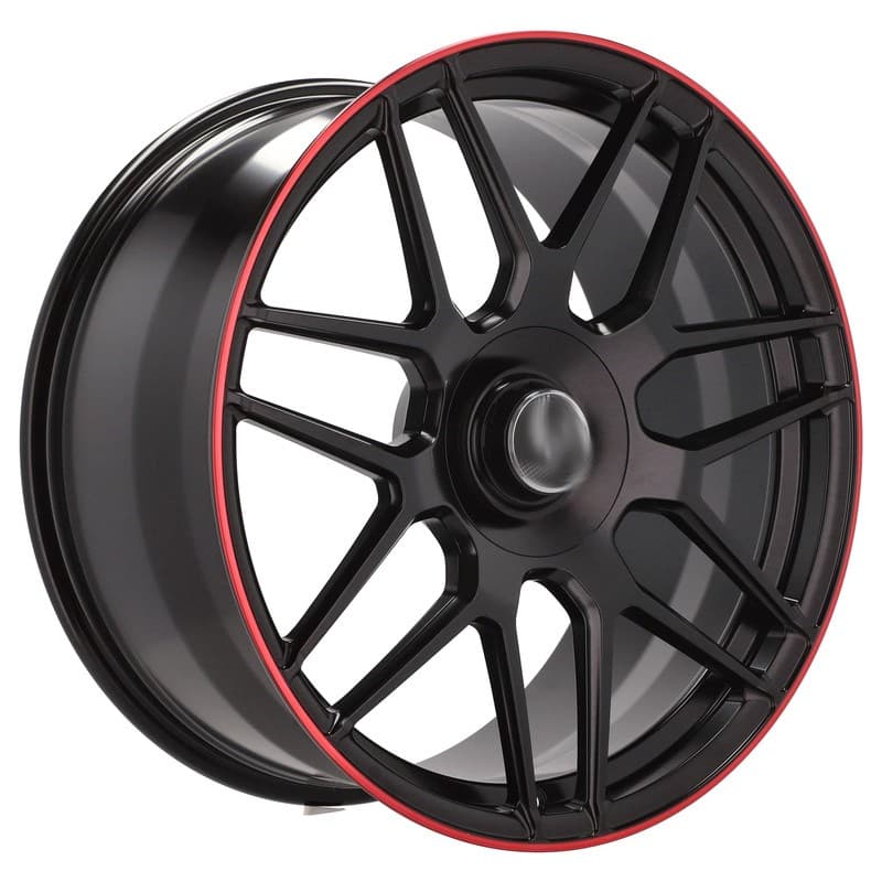4 jantes 10.0 21 5x130 design mercedes forgé noir brillant