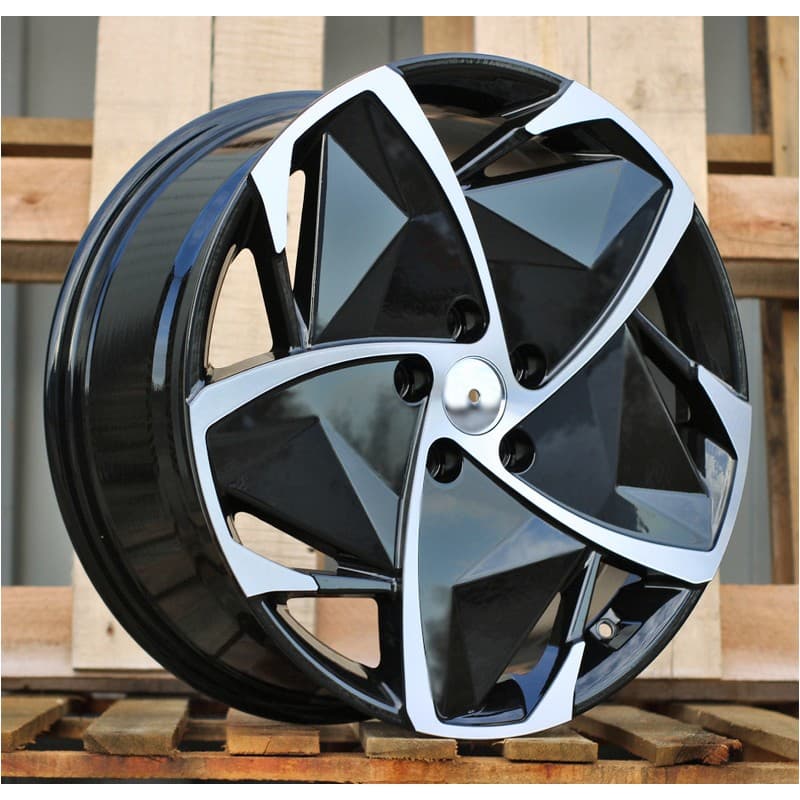 4 jantes 8.0 19 5x114.3 design hyundai noir brillant