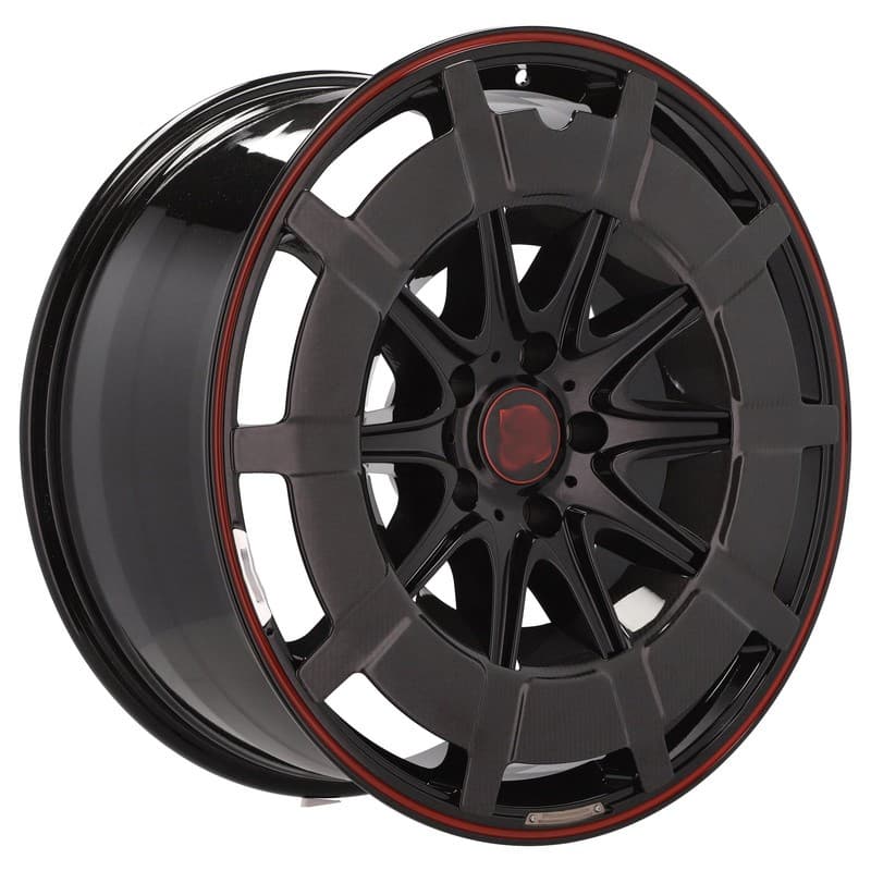 4 jantes 10.0 22 5x130 design brabus forgé noir brillant
