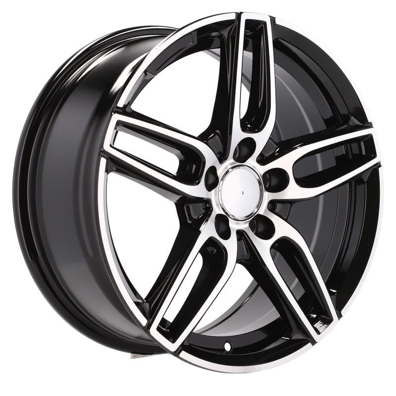 4 jantes 7.5 17 5x112 design mercedes noir brillant
