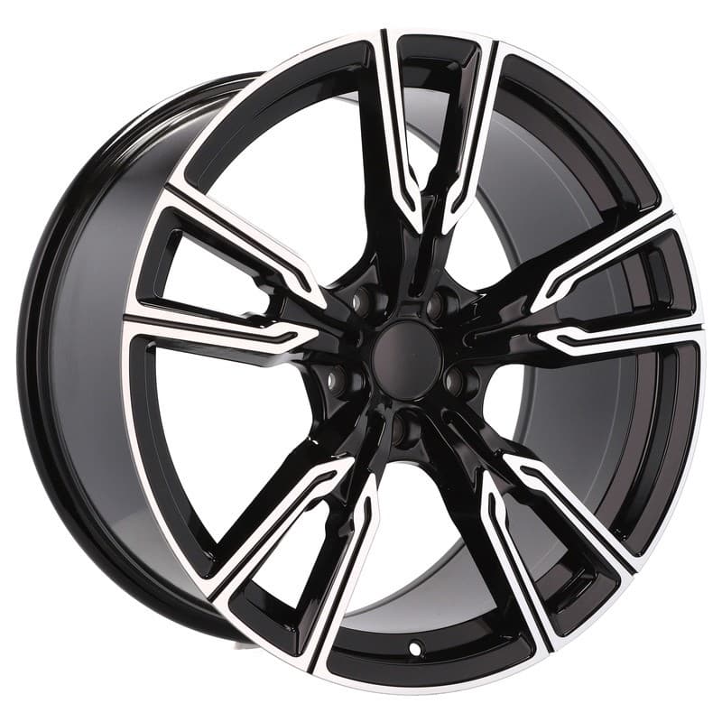 4 jantes 9.5 21 5x112 design bmw fluotournage noir brillant