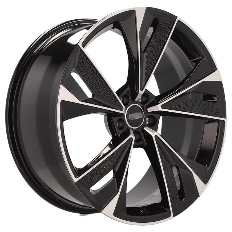 4 jantes 9.5 21 5x112 design audi forgé noir brillant