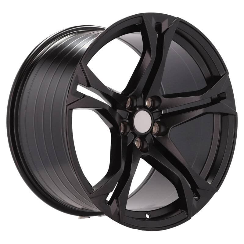 4 jantes 10.0 20 5x120 design chevrolet noir brillant