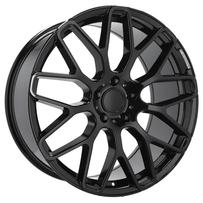 4 jantes 10.0 22 5x130 design mercedes noir brillant