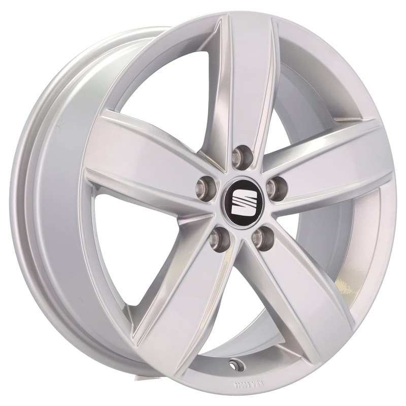 4 jantes 6.5 17 5x112 design volkswagen argent brillant