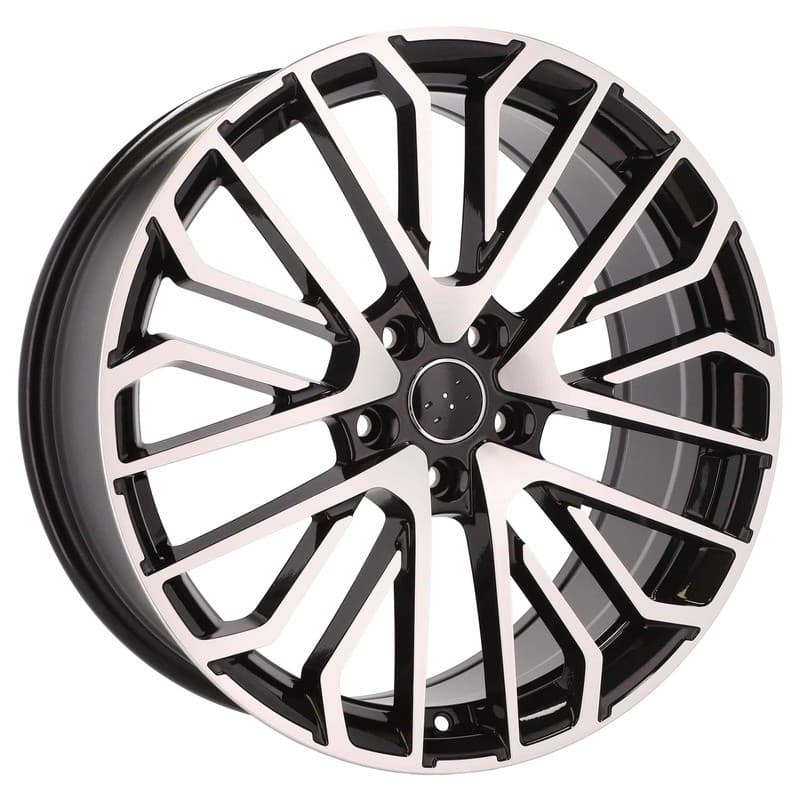 4 jantes 8.0 19 5x112 design audi fluotournage noir brillant