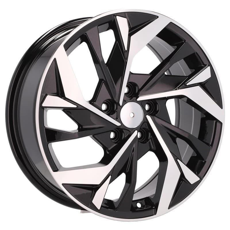 4 jantes 7.0 17 5x114.3 design hyundai noir brillant