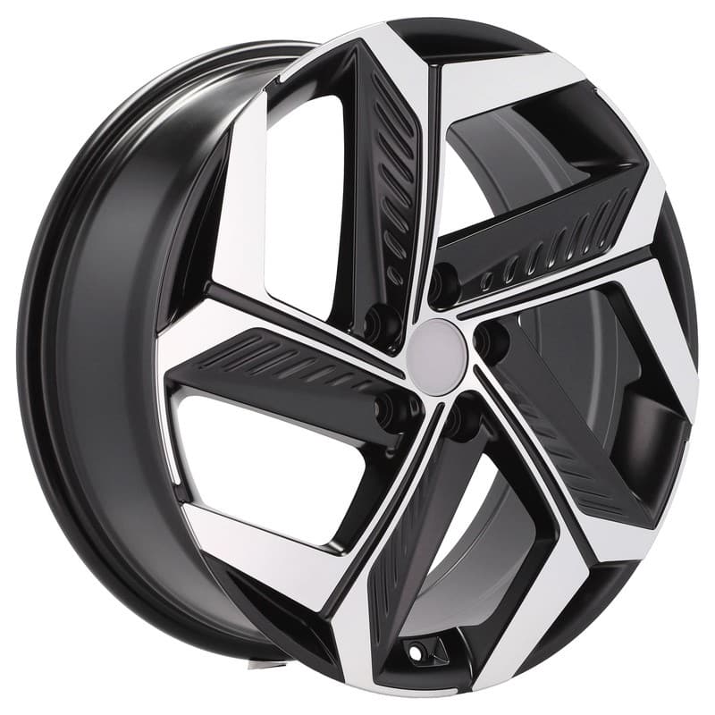 4 jantes 7.5 18 5x114.3 design hyundai noir brillant