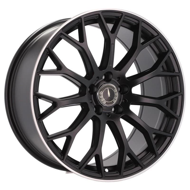 4 jantes 8.0 19 5x112 design mercedes fluotournage noir mat
