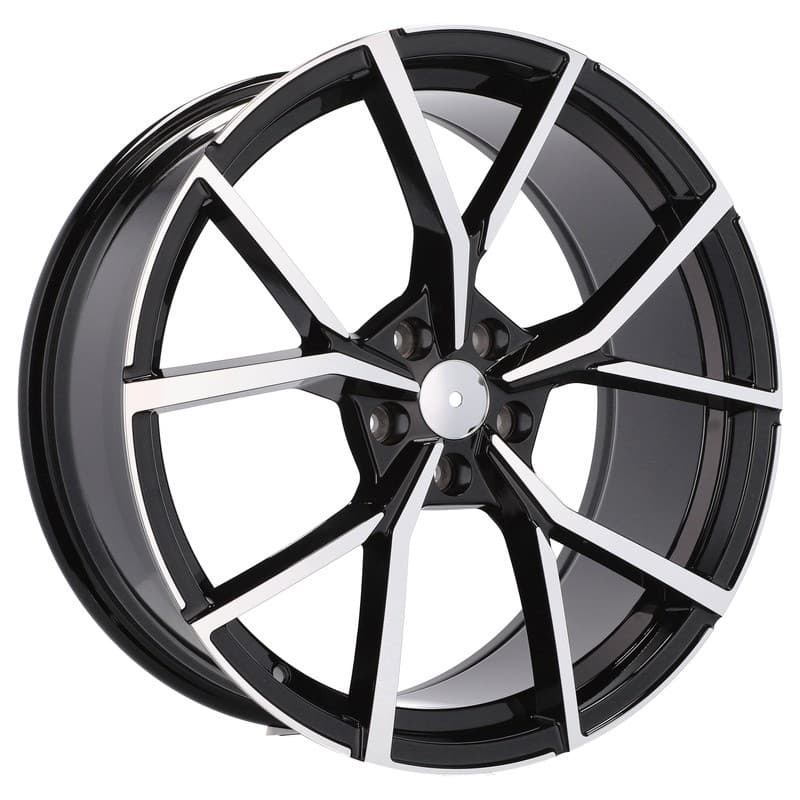 4 jantes 9.5 22 5x112 design volkswagen noir brillant