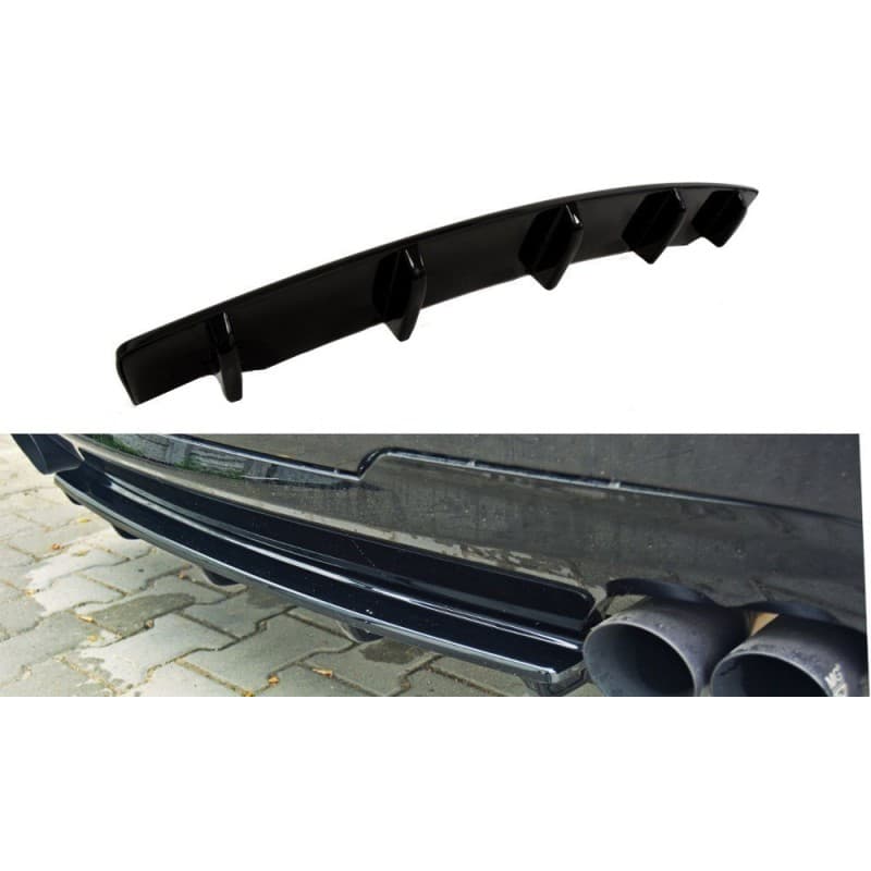 Rear splitter for bmw 5 f11 m-pack (fits two double exhaust ends)