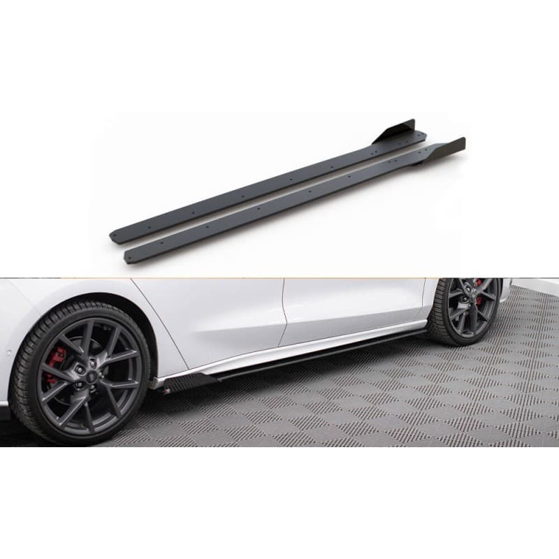 Racing durability side skirts diffusers + flaps ford focus st / st-line mk4